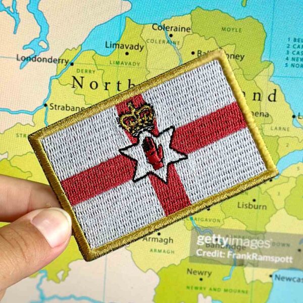 BP0214-001 Bandeira Irlanda do Norte Bordado 7,5x5,0cm - Imagem 2