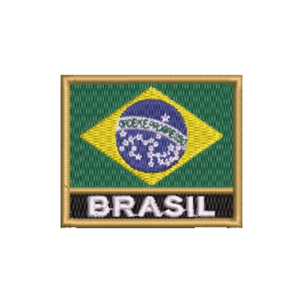 BP0403N-011 Bandeira Brasil Patch Bordado 5,7x4,8cm - Imagem 7