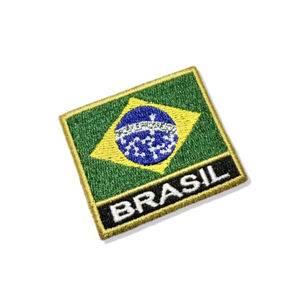 BP0403N-011 Bandeira Brasil Patch Bordado 5,7x4,8cm