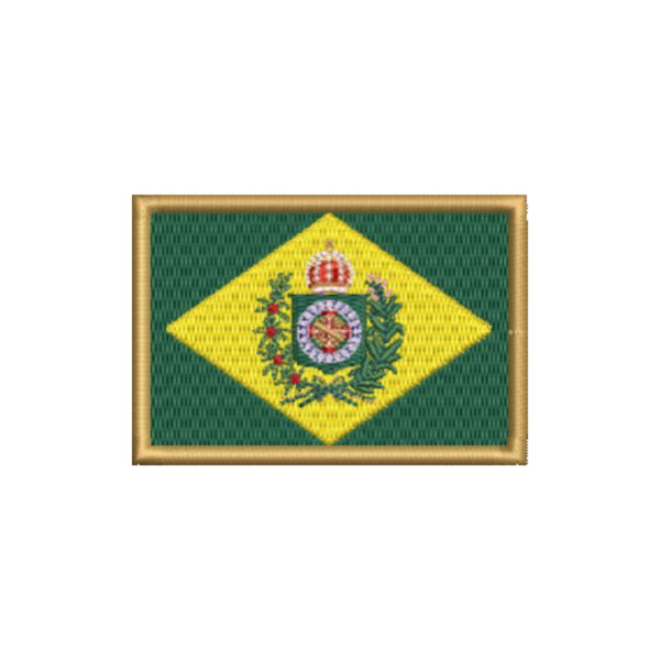 BP0407-001 Bandeira Brasil Imperial Patch Bordado 7,5x5,0cm - Imagem 8