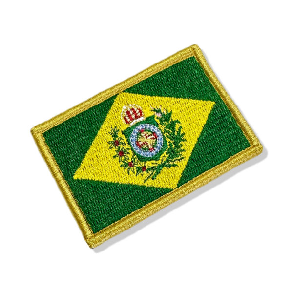 BP0407-001 Bandeira Brasil Imperial Patch Bordado 7,5x5,0cm - Imagem 3