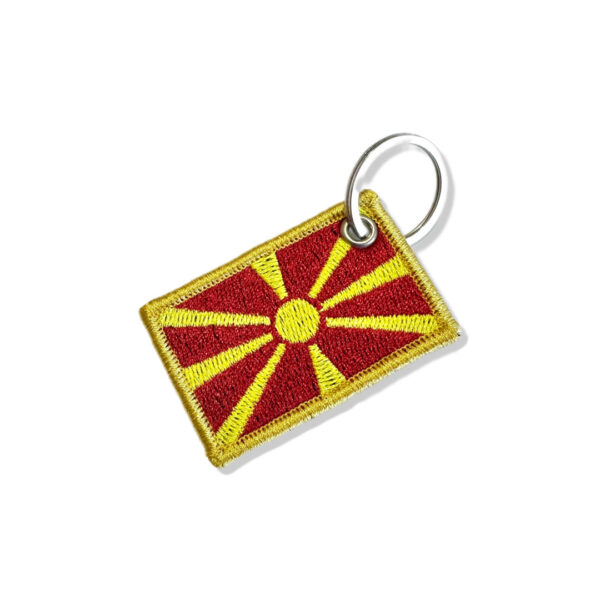 BP0417-011 Bandeira Macedônia do Norte Patch Bordado 5,7x3,8cm - Imagem 5