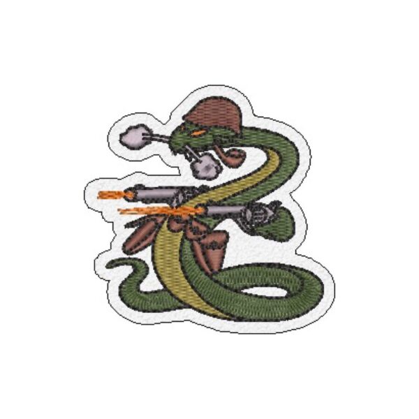 M0073-001 Cobra Belicosa Patch Bordado 6,5x6,5cm - Imagem 6