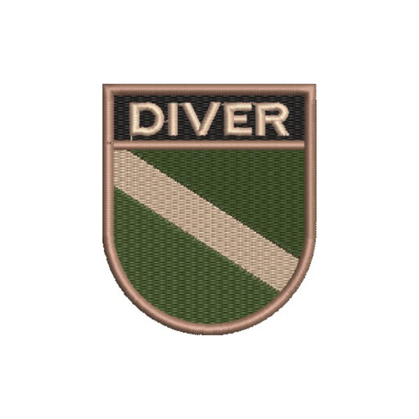 BD0175E-003 Bandeira Mergulhador Patch Bordado 6,8x8,0cm - Imagem 8