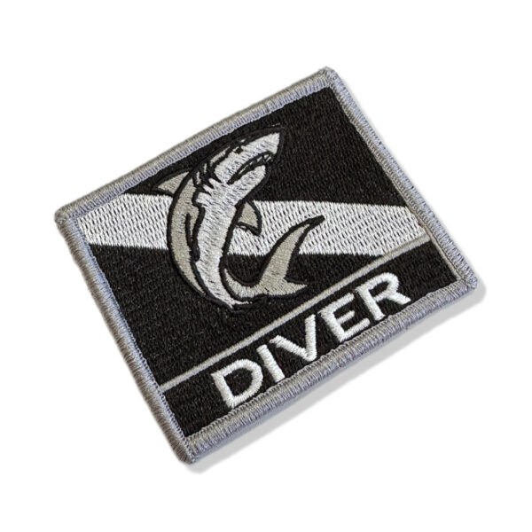 BD0176N-002 Bandeira Mergulhador Patch Bordado 7,5x6,3cm - Imagem 3