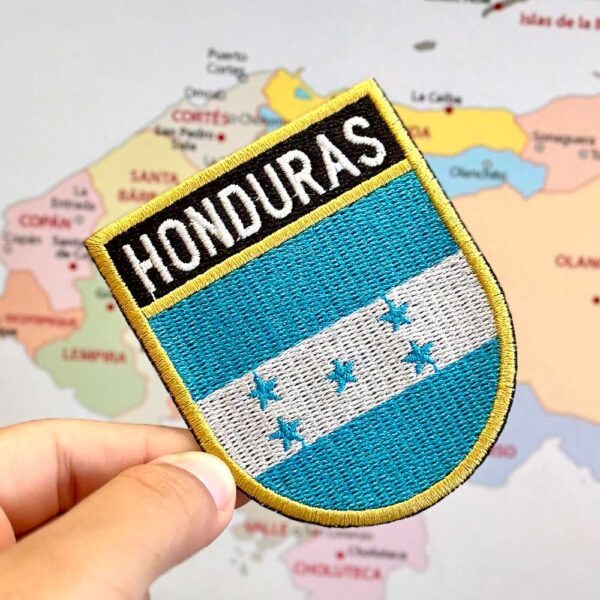 BP0105E-001 Bandeira Honduras Patch Bordado 6,8x8,0 - Imagem 2