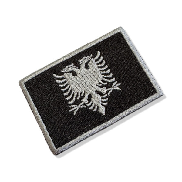 BP0221-002 Bandeira Albânia Patch Bordado 7,5x5,0cm