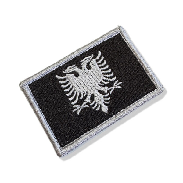 BP0221-002 Bandeira Albânia Patch Bordado 7,5x5,0cm - Imagem 3