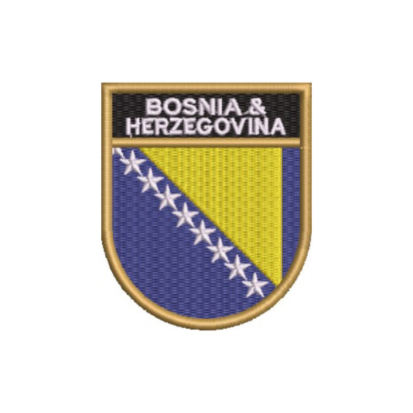 BP0438E-001 Bandeira Bósnia Herzegovina Patch Bordado 6,8x8,0 - Imagem 8