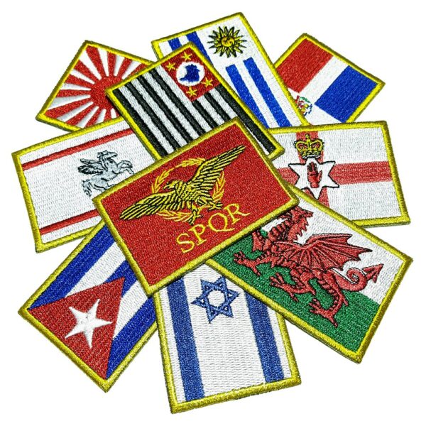 B-01 Bandeira de Países e Estados Patch Bordado 7,5x5 cm.