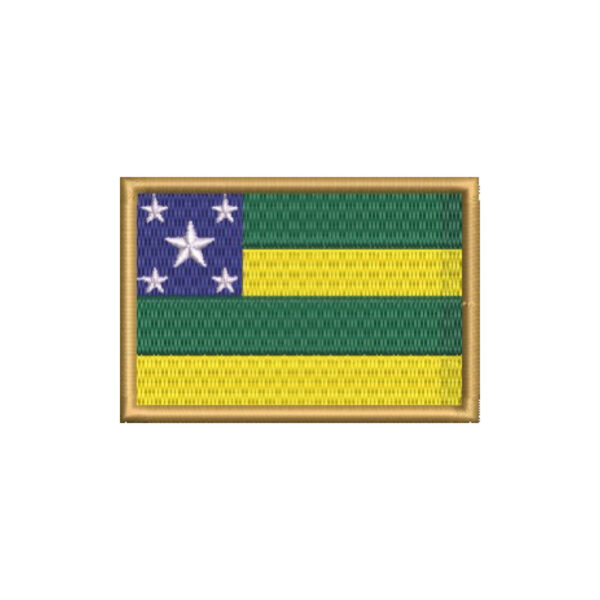 BE0429-001 Bandeira Sergipe Brasil Patch Bordado 7,5x5,0cm - Imagem 8
