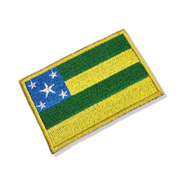 BE0429-001 Bandeira Sergipe Brasil Patch Bordado 7,5x5,0cm