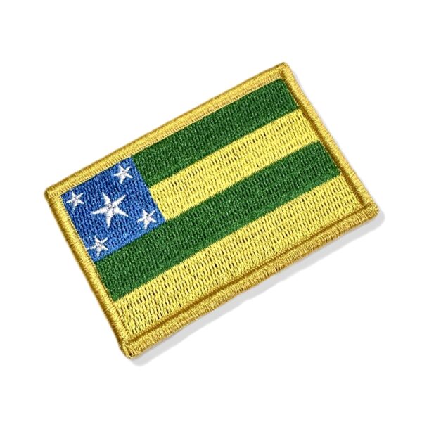 BE0429-001 Bandeira Sergipe Brasil Patch Bordado 7,5x5,0cm - Imagem 3