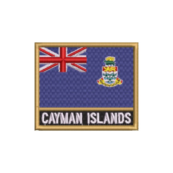 BP0422N-001 Bandeira Ilhas Cayman Patch Bordado 7,5x6,3cm - Imagem 8
