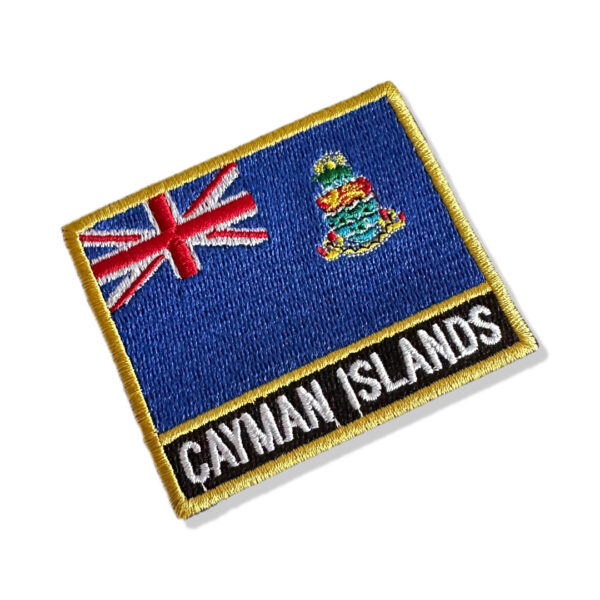 BP0422N-001 Bandeira Ilhas Cayman Patch Bordado 7,5x6,3cm