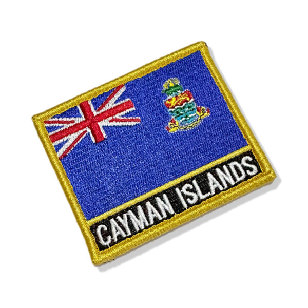 BP0422N-001 Bandeira Ilhas Cayman Patch Bordado 7,5x6,3cm - Imagem 3