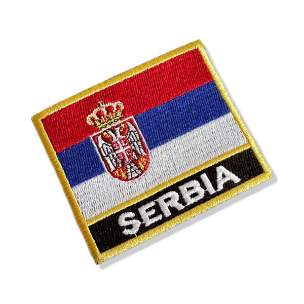 BP0425N-001 Bandeira Servia Patch Bordado 7,5x6,3cm