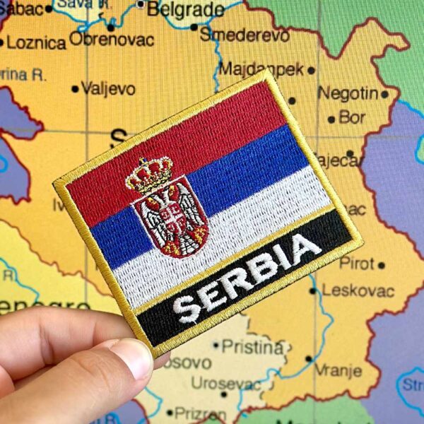 BP0425N-001 Bandeira Servia Patch Bordado 7,5x6,3cm - Imagem 2
