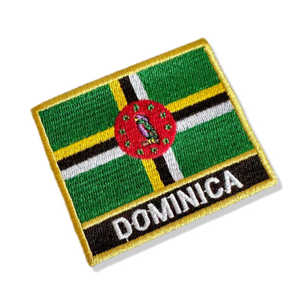 BP0432N-001 Bandeira Dominica Patch Bordado 7,5x6,3cm