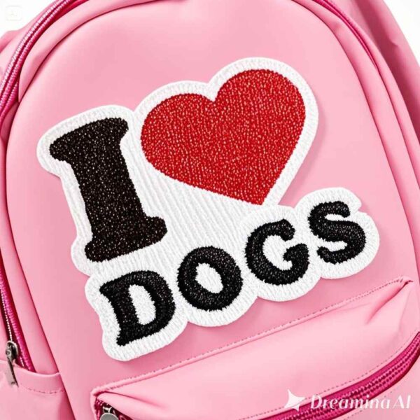 V0011-001 I Love Dogs Patch Bordado 7x6,2cm - Imagem 4
