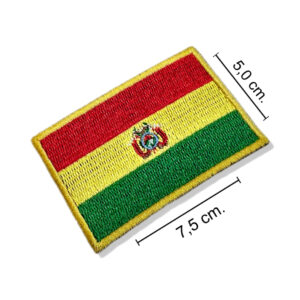BP0029-001 Bandeira Bolivia Patch Bordado 7,5×5,0cm