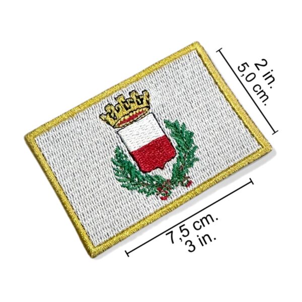 BC0238-001 Bandeira Lucca Itália Patch Bordado 7,5x5,0cm - Imagem 2