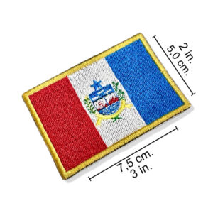 BE0398-001 Bandeira Alagoas Patch Bordado 7,5×5,0cm