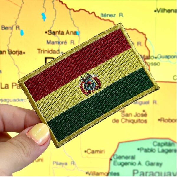 BP0029-001 Bandeira Bolivia Patch Bordado 7,5x5,0cm - Imagem 3