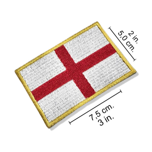 BP0176-001 Bandeira Inglaterra Patch Bordado 7,5x5,0cm - Imagem 2