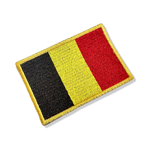 BP0215-001 Bandeira Bélgica Patch Bordado 7,5x5,0cm