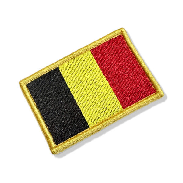 BP0215-001 Bandeira Bélgica Patch Bordado 7,5x5,0cm - Imagem 4