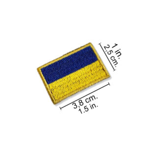 BP0408-031 Bandeira Ucrânia Patch Bordado 3,8×2,5cm