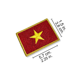 BP0411-011 Bandeira Vietnã do Norte Patch Bordado 5,7×3,8cm