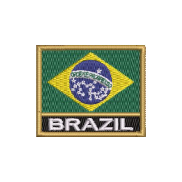 BP0420N-011 Bandeira Brazil Patch Bordado 5,7x4,8cm - Imagem 9