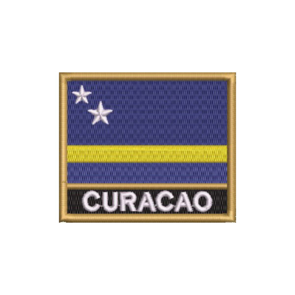 BP0421N-001 Bandeira Curaçao Patch Bordado 7,5x6,3cm - Imagem 9