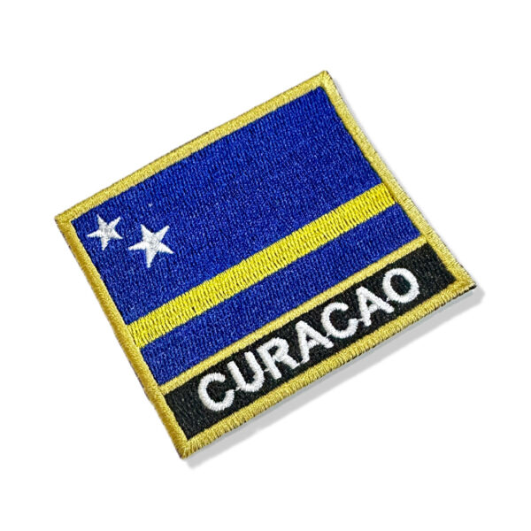 BP0421N-001 Bandeira Curaçao Patch Bordado 7,5x6,3cm