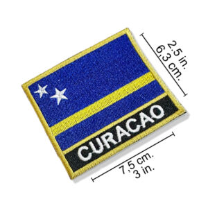 BP0421N-001 Bandeira Curaçao Patch Bordado 7,5×6,3cm