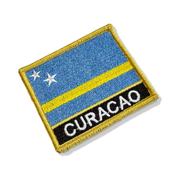 BP0421N-001 Bandeira Curaçao Patch Bordado 7,5x6,3cm - Imagem 4
