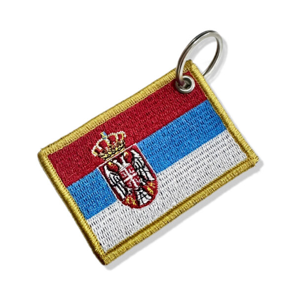 BP0425-001 Bandeira Sérvia Patch Bordado 7,5x5cm - Imagem 7