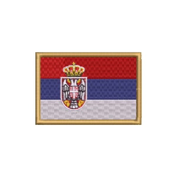 BP0425-001 Bandeira Sérvia Patch Bordado 7,5x5cm - Imagem 9