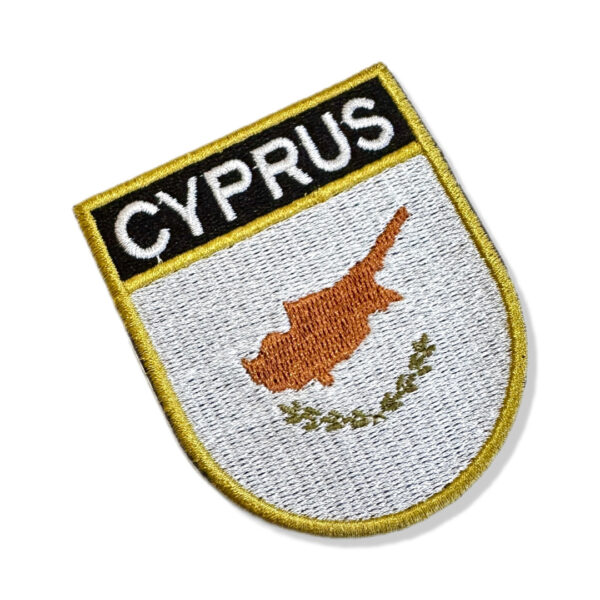 BP0439E-001 Bandeira Chipre Patch Bordado 6,8x8