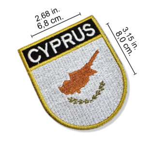 BP0439E-001 Bandeira Chipre Patch Bordado 6,8×8