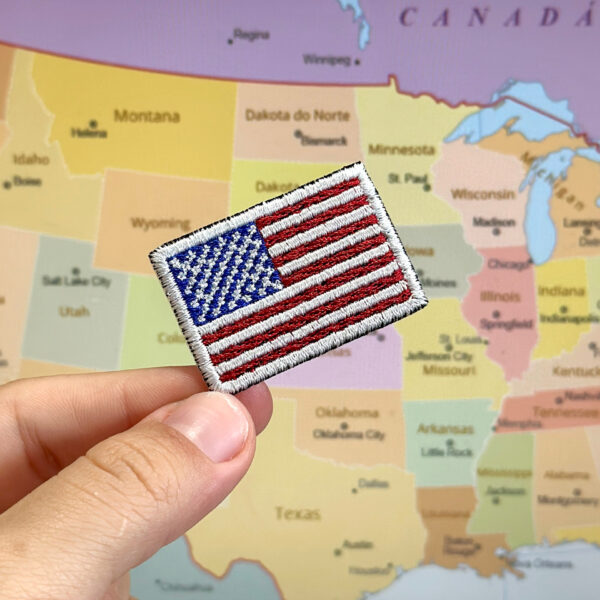 BP0055-036 Bandeira USA Patch Bordado 3,8x2,5cm - Imagem 3