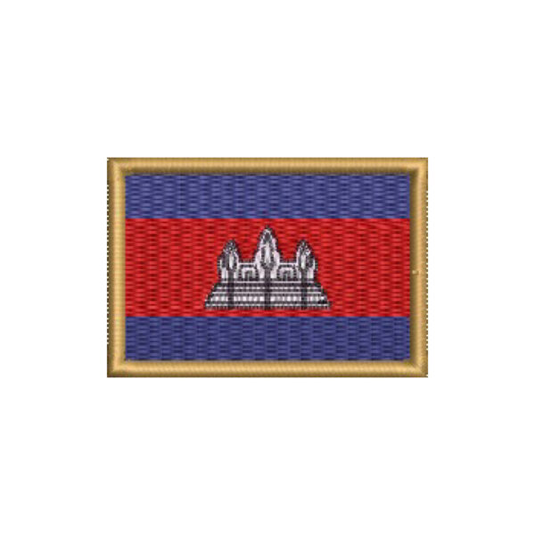 BP0205-011 Bandeira Camboja Patch Bordado 5,7x3,8cm - Imagem 9