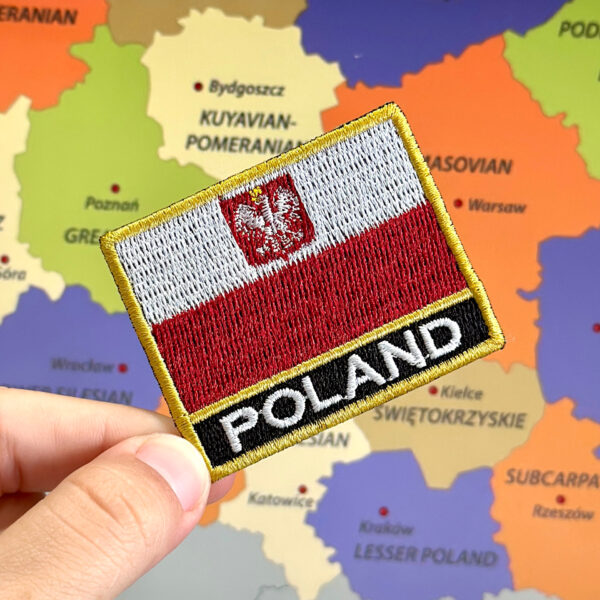 BP0211N-011 Bandeira Polônia Patch Bordado 5,7×4,8 cm - Imagem 3