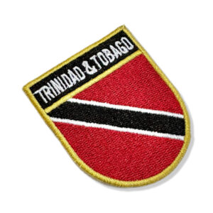 BP0225E-011 Bandeira Trindade Tobago Patch Bordado 5,7×6,8cm