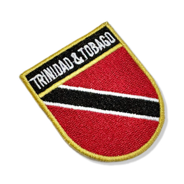 BP0225E-011 Bandeira Trindade Tobago Patch Bordado 5,7x6,8cm