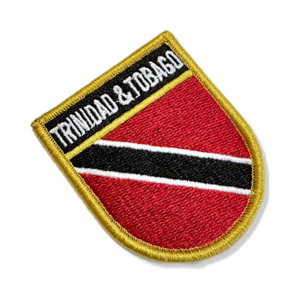 BP0225E-011 Bandeira Trindade Tobago Patch Bordado 5,7x6,8cm - Imagem 4
