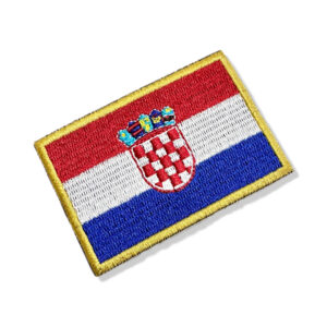 BP0436-001 Bandeira Croácia Patch Bordado 7,5×5,0cm