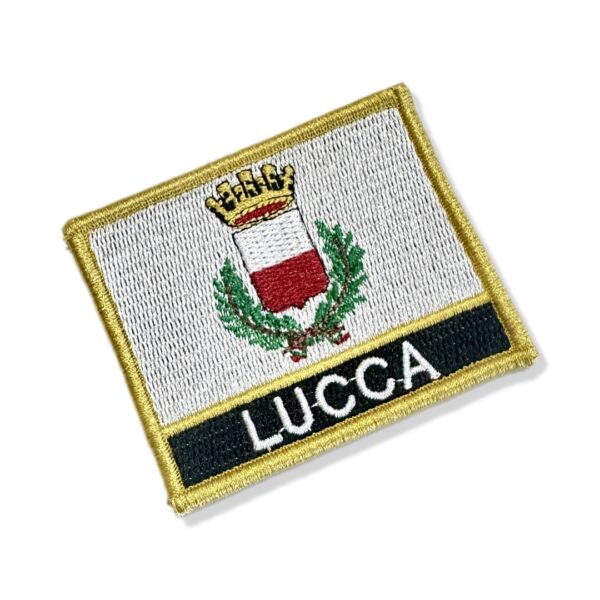 BC0238N-001 Bandeira Lucca Itália Patch Bordado 7,5x6,3cm - Imagem 4